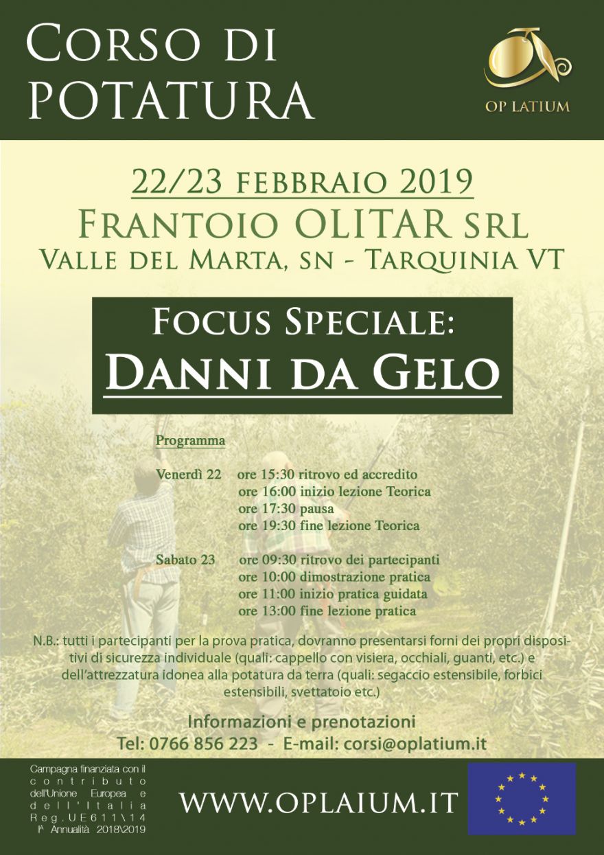 Corso di potatura: danni da gelo